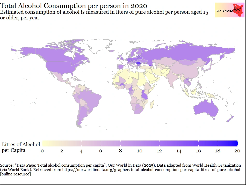 Image about Alcohol Consumption Among Men and Women in Kenya by County